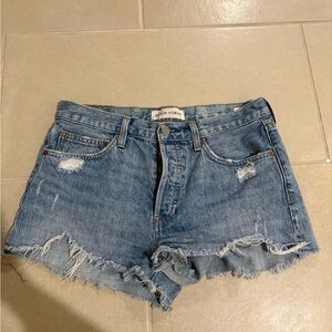 Denim Forum Aritzia The Ex-Boyfriend Short - Distressed High Rise - Size 27